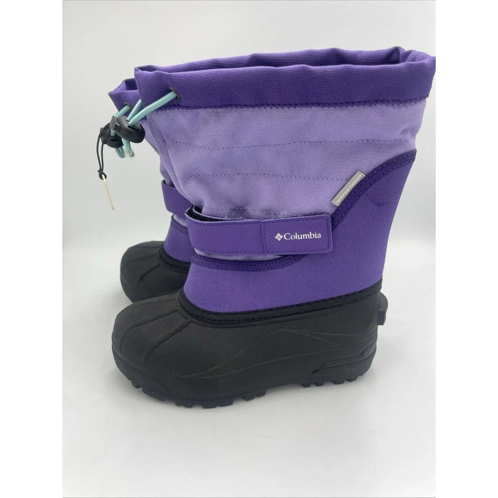 Girls Size 1 Purple Columbia Winter Boots Snow Boots Waterproof